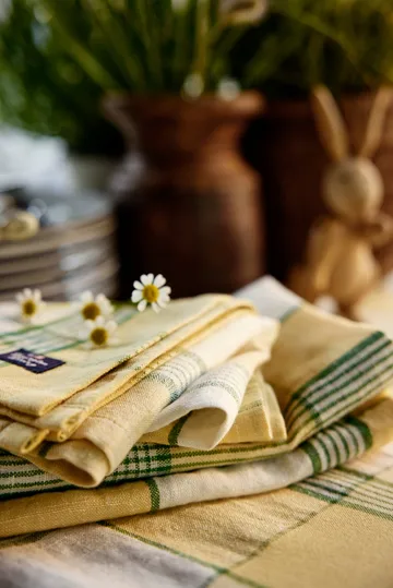 Πασχαλινό τραπεζομάντηλο Easter Linen/Cotton 150x250 cm - Yellow-green - Lexington