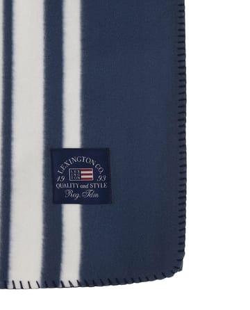 Fleece Κουβέρτα Striped Recycled Polyester 130x170 cm - Navy - Lexington