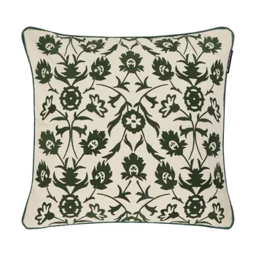 Flower Embroidered Wool Mix μαξιλαροθήκη 50x50 εκ. - Ανοιχτό μπεζ-πράσινο - Lexington