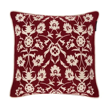 Flower Embroidered Wool Mix μαξιλαροθήκη 50x50 εκ. - Κόκκινο-ανοιχτό μπεζ - Lexington