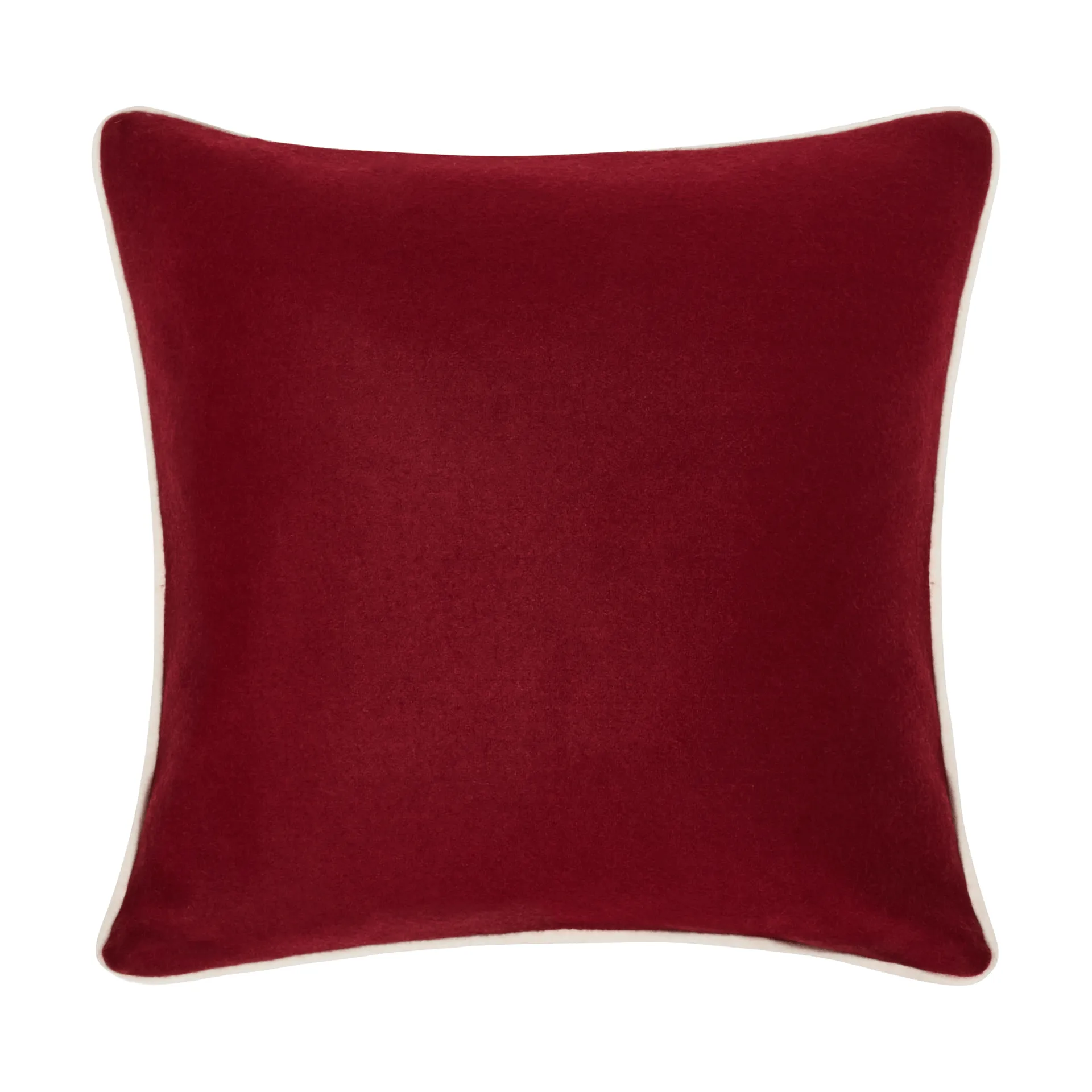 Flower Embroidered Wool Mix μαξιλαροθήκη 50x50 εκ., Κόκκινο-ανοιχτό μπεζ Lexington