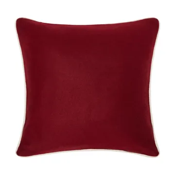 Flower Embroidered Wool Mix μαξιλαροθήκη 50x50 εκ. - Κόκκινο-ανοιχτό μπεζ - Lexington