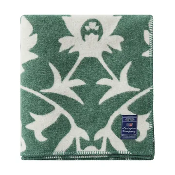 Flower jacquard υφαντό ριχτάρι - Πράσινο-ανοιχτό μπεζ - Lexington