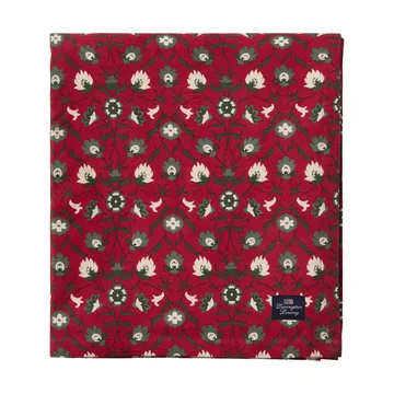 Flower printed οργανικό βαμβάκι τραπεζομάντιλο - Κόκκινο-μπεζ-πράσινο, 150x250 εκ. - Lexington