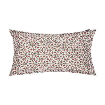 Flower printed cotton sateen μαξιλαροθήκη 50x90 εκ. - Λευκό-κόκκινο-πράσινο-μπεζ - Lexington