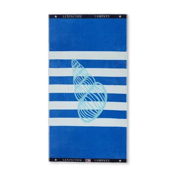 Πετσέτα μπάνιου Graphic Cotton Velour 100x180 cm - Μπλε-λευκό - Lexington