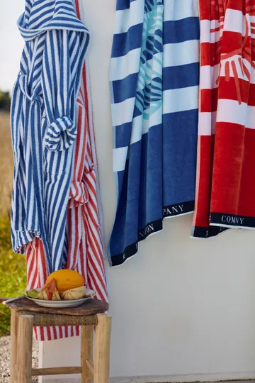 Πετσέτα μπάνιου Graphic Cotton Velour 100x180 cm - Μπλε-λευκό - Lexington