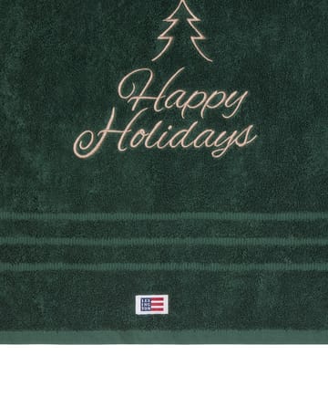 Happy Holidays Juniper οικολογική πετσέτα 50x70 cm - Green-Light Beige - Lexington