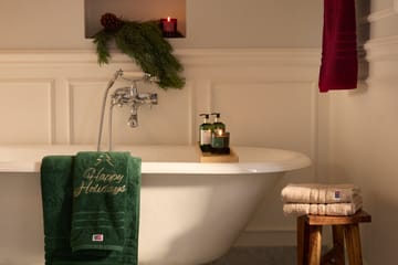 Happy Holidays Juniper οικολογική πετσέτα 50x70 cm - Green-Light Beige - Lexington