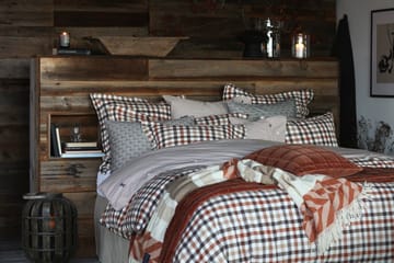 Herringbone ρ�ιγέ ριχτάρι από ανακυκλωμένο μαλλί 130x170 cm - Χαλκός-καφέ - Lexington