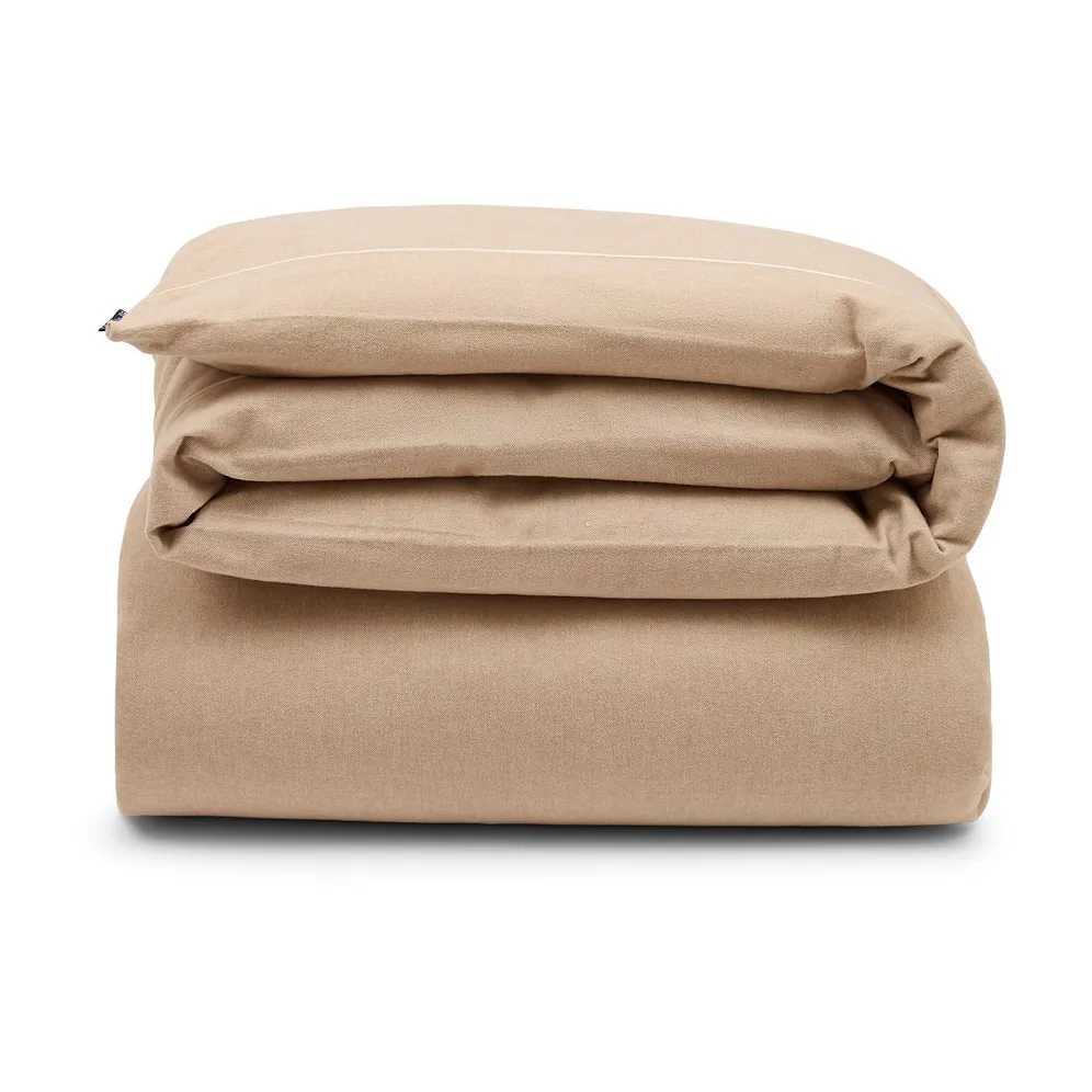 Herringbone Flannel παπλωματοθήκη 150x210 cm, Μπεζ-υπόλευκο Lexington