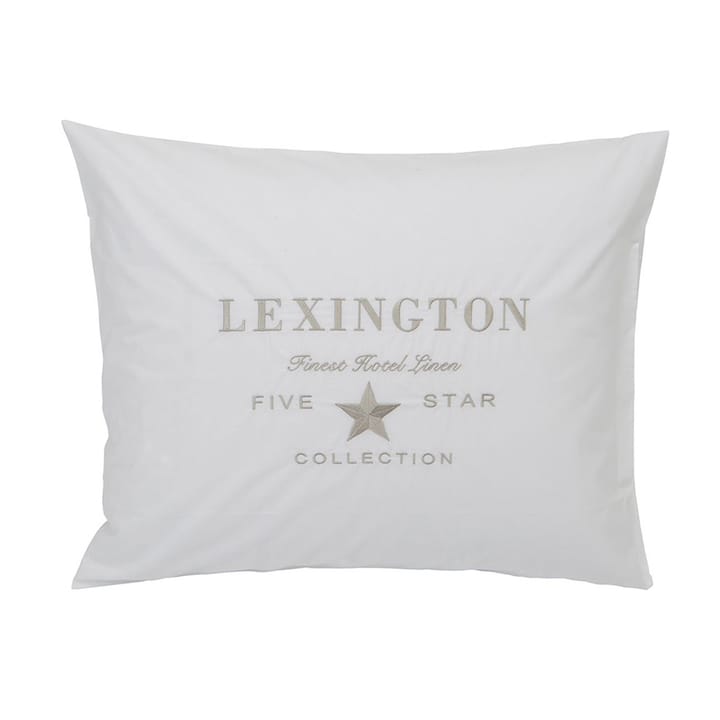 Hotel μαξιλαροθήκη με κέντημα 50x60 cm - Λευκό-ανοιχτό μπεζ - Lexington