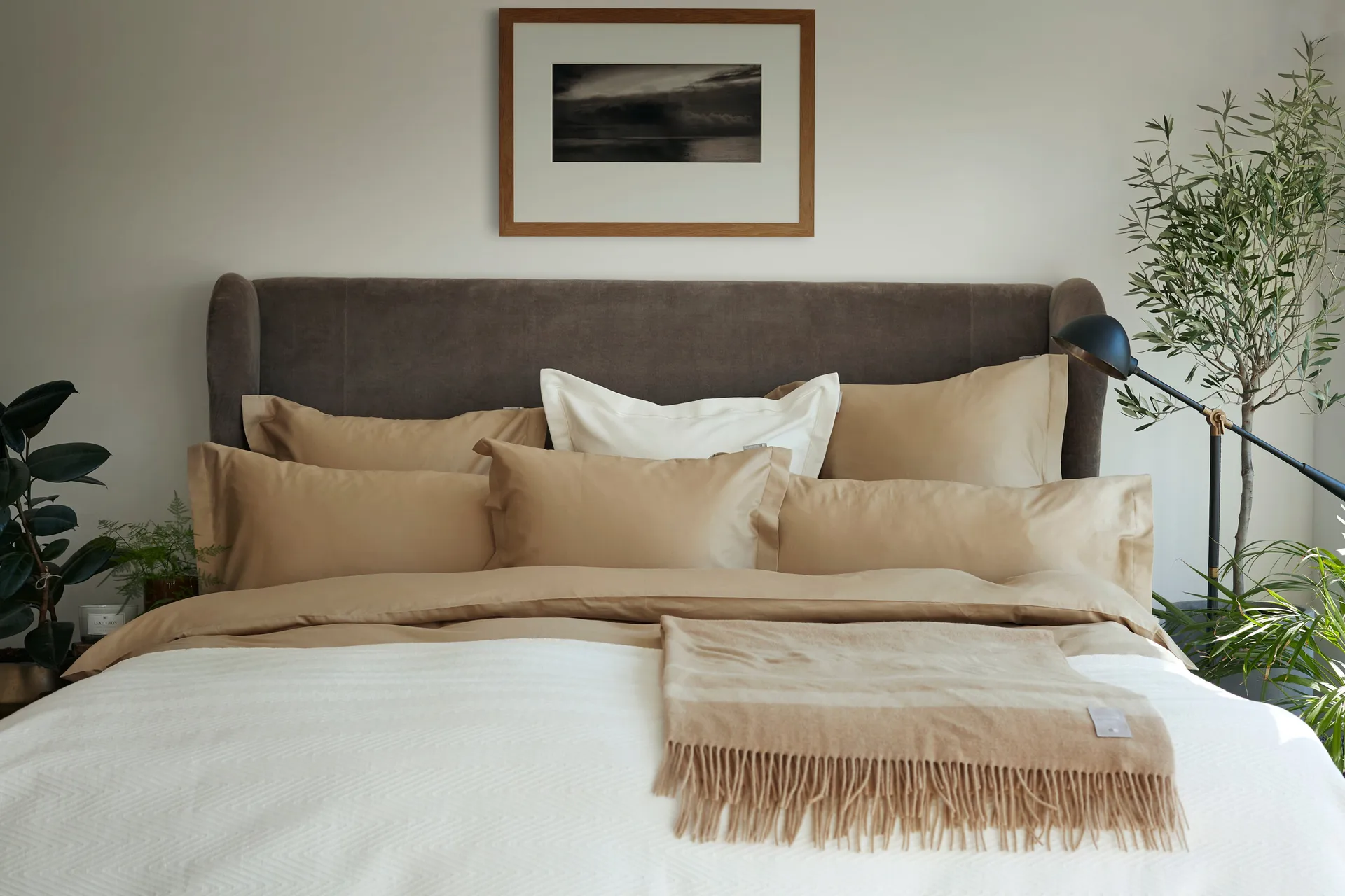 Hotel Cotton Sateen παπλωματοθήκη 220x220 cm, Ανοιχτό μπεζ Lexington
