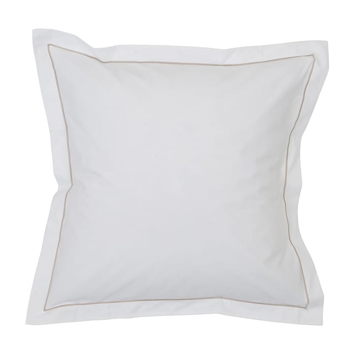 Hotel Percale μαξιλαροθήκη 65x65 cm - Λευκό-ανοιχτό μπεζ - Lexington