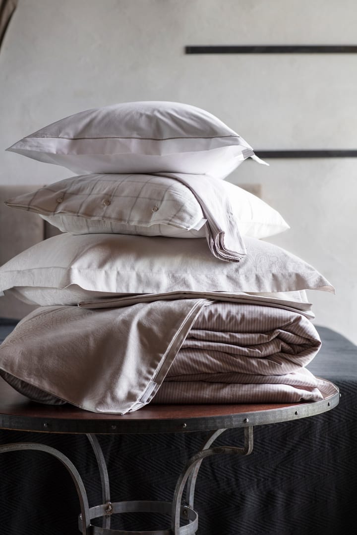Hotel Percale μαξιλαροθήκη 65x65 cm, Λευκό-ανοιχτό μπεζ Lexington
