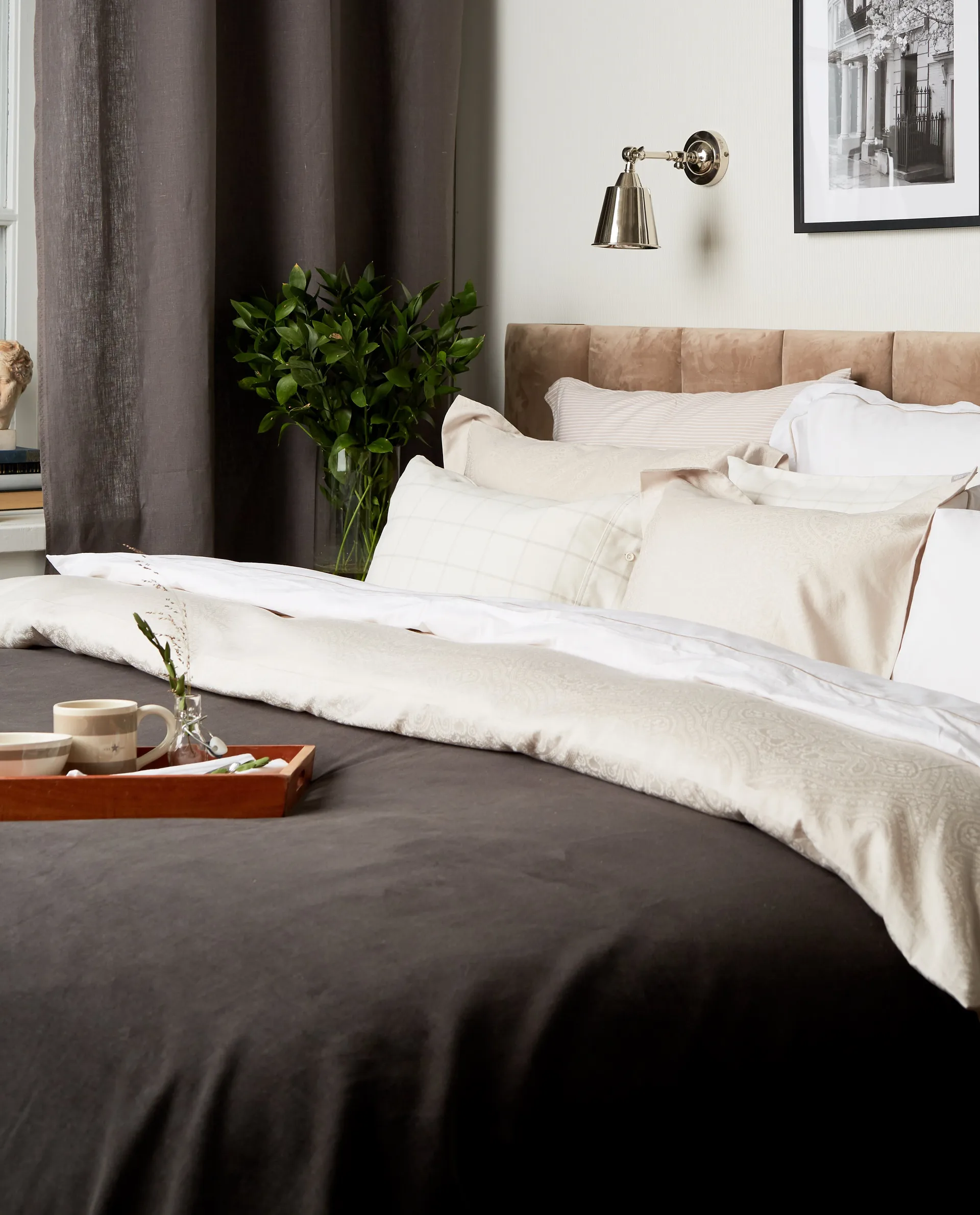 Hotel Sateen ζακάρ παπλωματοθήκη 220x220 cm, Ανοιχτό μπεζ Lexington
