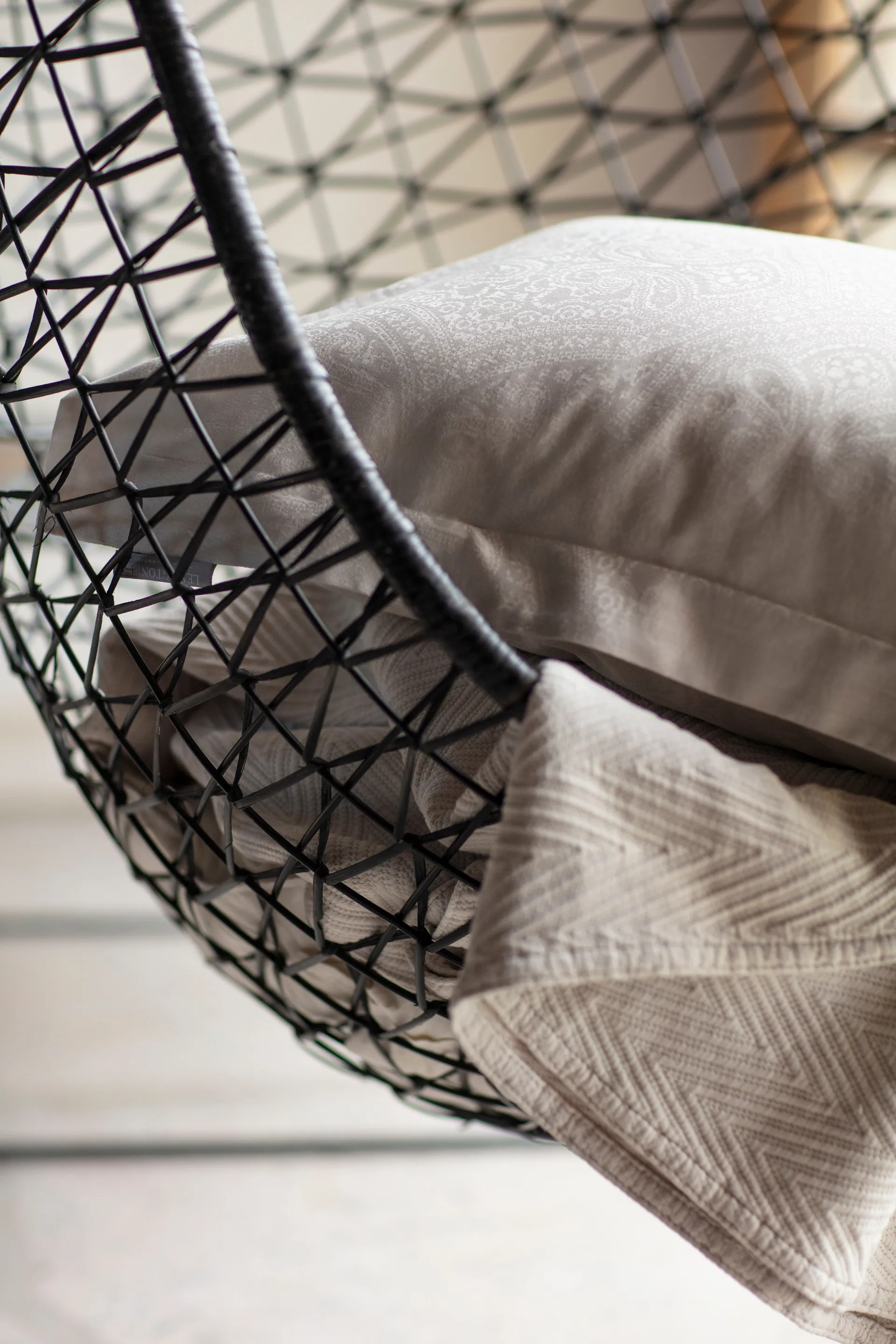 Hotel Sateen ζακάρ μαξιλαροθήκη 65x65 cm, Ανοιχτό μπεζ Lexington