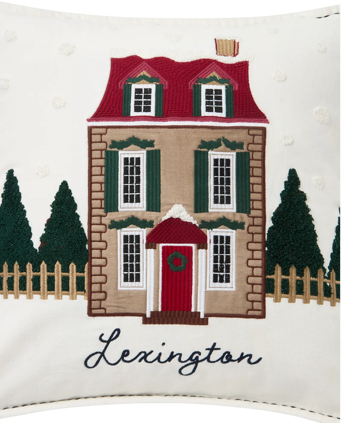 House οικολογικό βελούδο βαμβακερό μαξιλαροθήκη 50x50 cm, White-multi Lexington