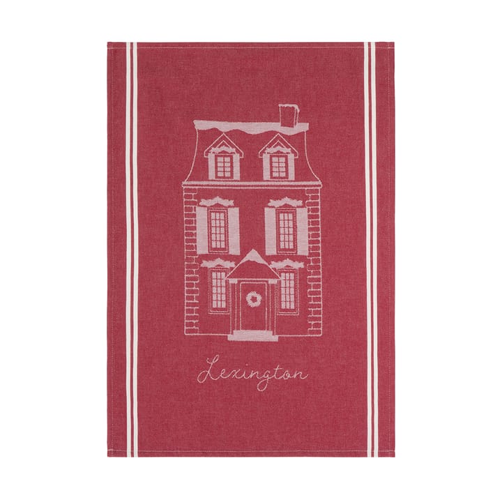 House οικολογικό βαμβάκι πετσέτα κουζίνας 50x70 cm - Red-white - Lexington