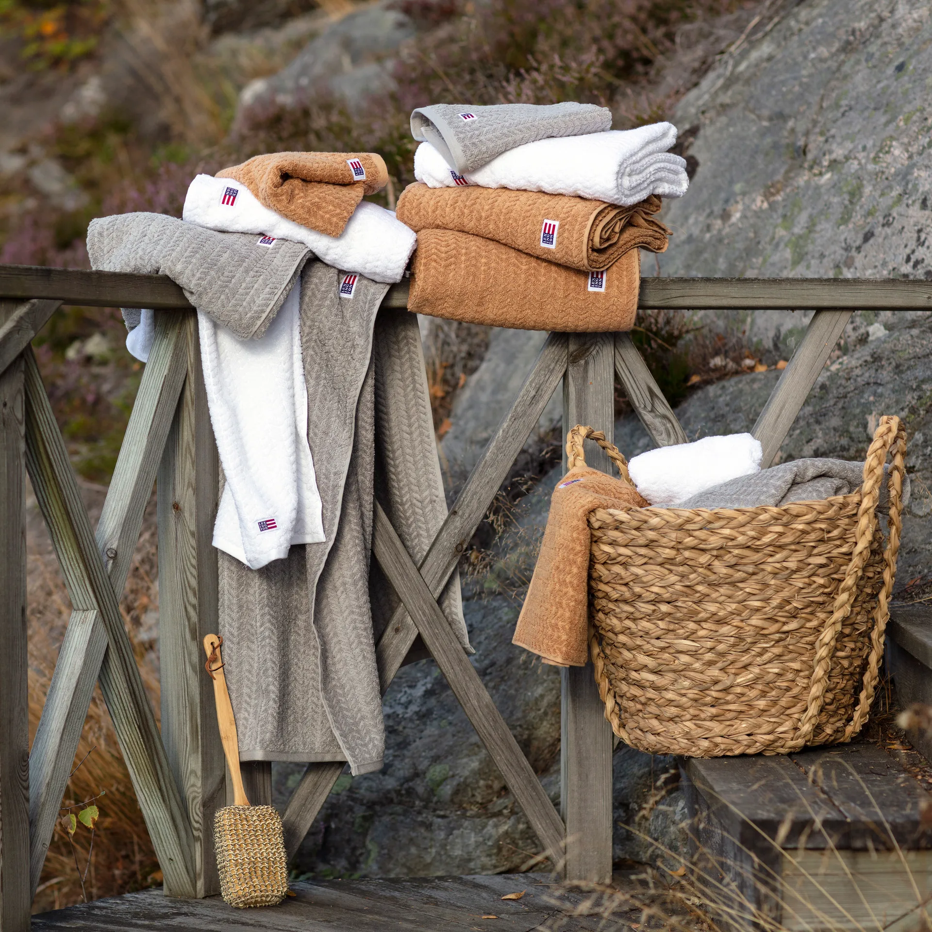 Icons Structured πετσέτα 50x70 cm, Λευκό Lexington