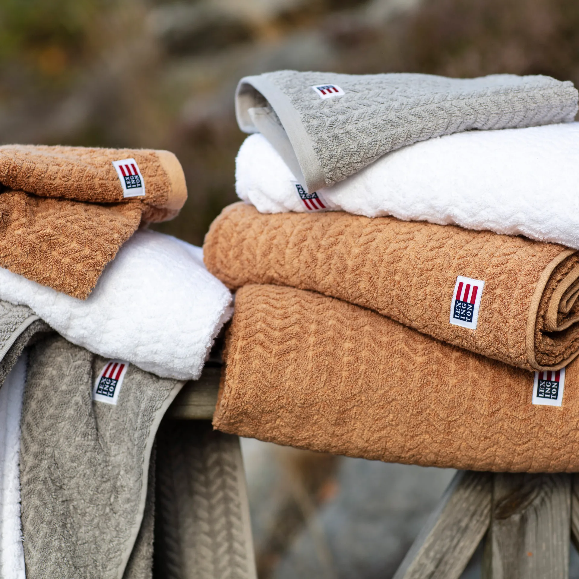 Icons Structured πετσέτα 50x70 cm, Λευκό Lexington