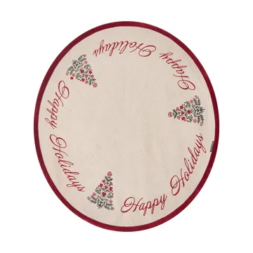 Jute Cotton Christmas Tree χαλάκι δέντρου Ø110 εκ. - Φυσικό-κόκκινο - Lexington