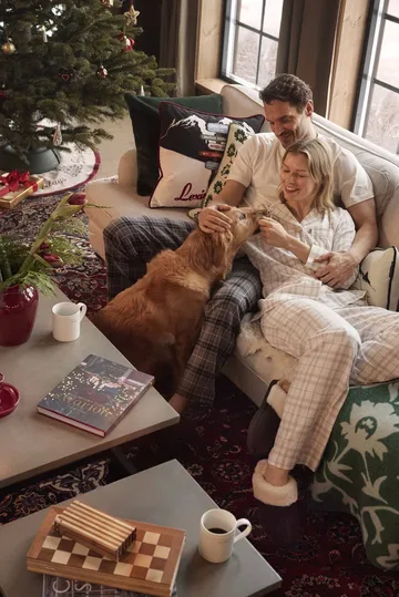 Jute Cotton Christmas Tree χαλάκι δέντρου Ø110 εκ. - Φυσικό-κόκκινο - Lexington