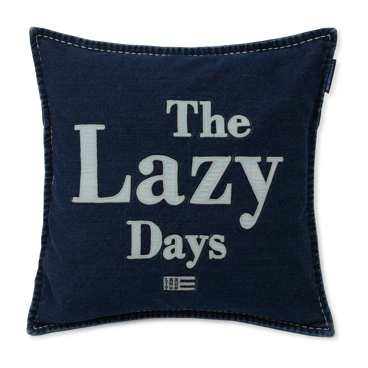 Lazy Days Denim Twill μαξιλαροθήκη 50x50 cm, Μπλε τζιν Lexington