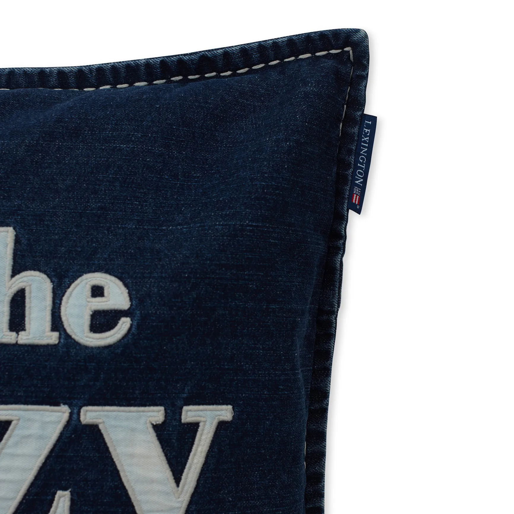 Lazy Days Denim Twill μαξιλαροθήκη 50x50 cm, Μπλε τζιν Lexington