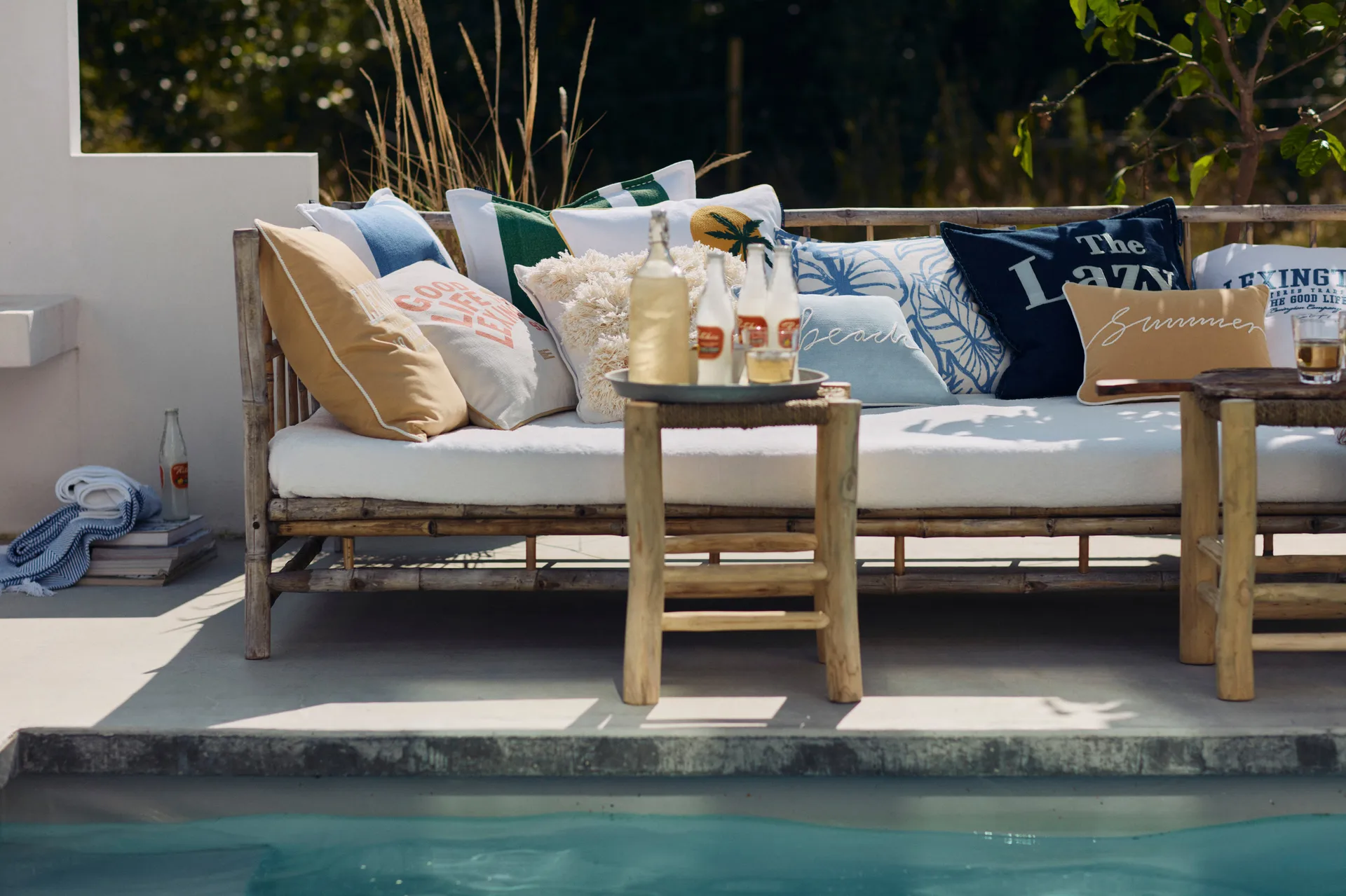 Lazy Days Denim Twill μαξιλαροθήκη 50x50 cm, Μπλε τζιν Lexington