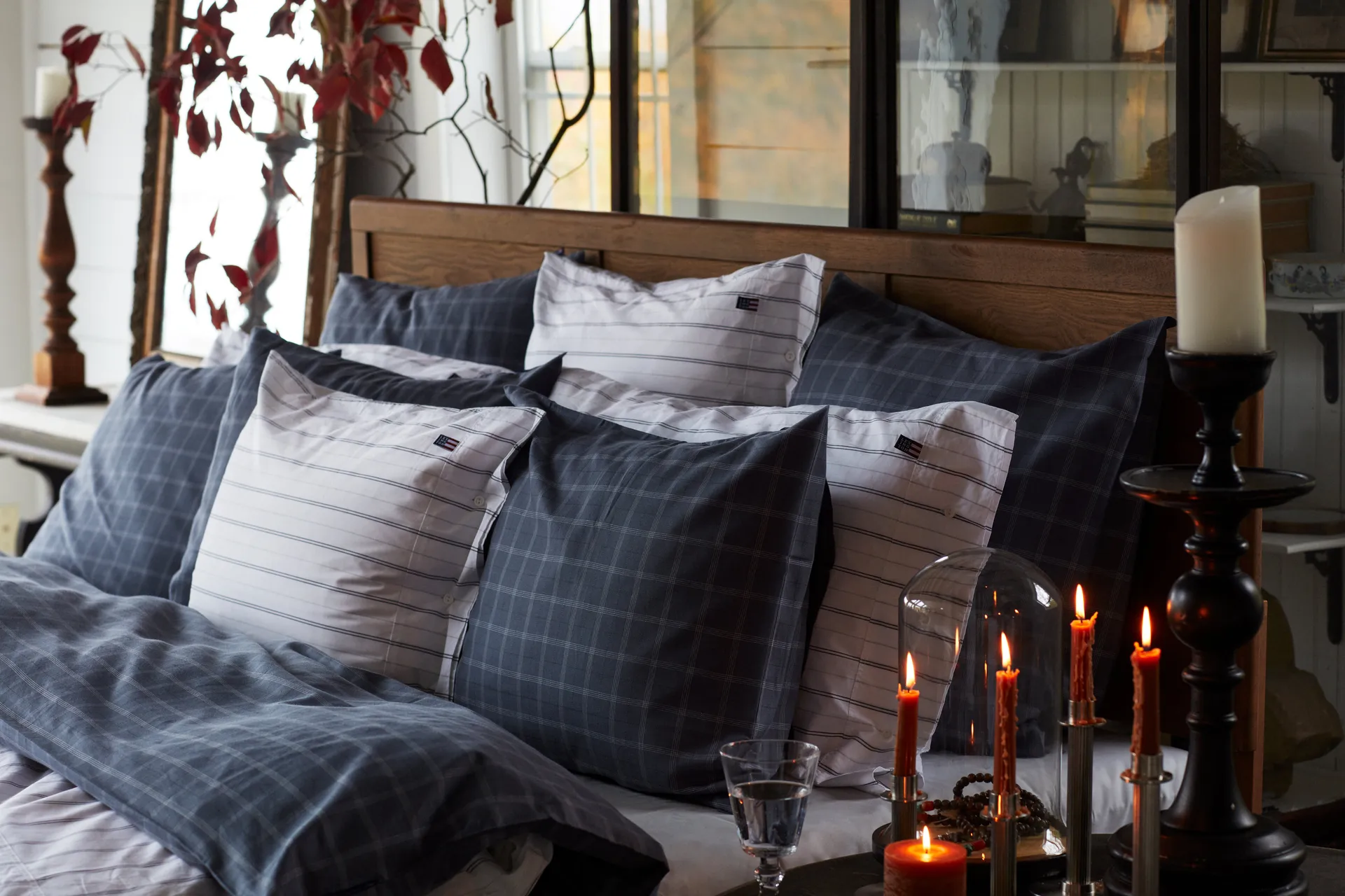 Κηροπήγιο Lexington ριγέ 20 εκ, Ορείχαλκος Lexington