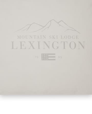 Μαξιλαροθήκη από εμπριμέ βαμβακερή ποπλίνα, Lexington, 50x60 εκ - Λευκό-ανοιχτό γκρι - Lexington