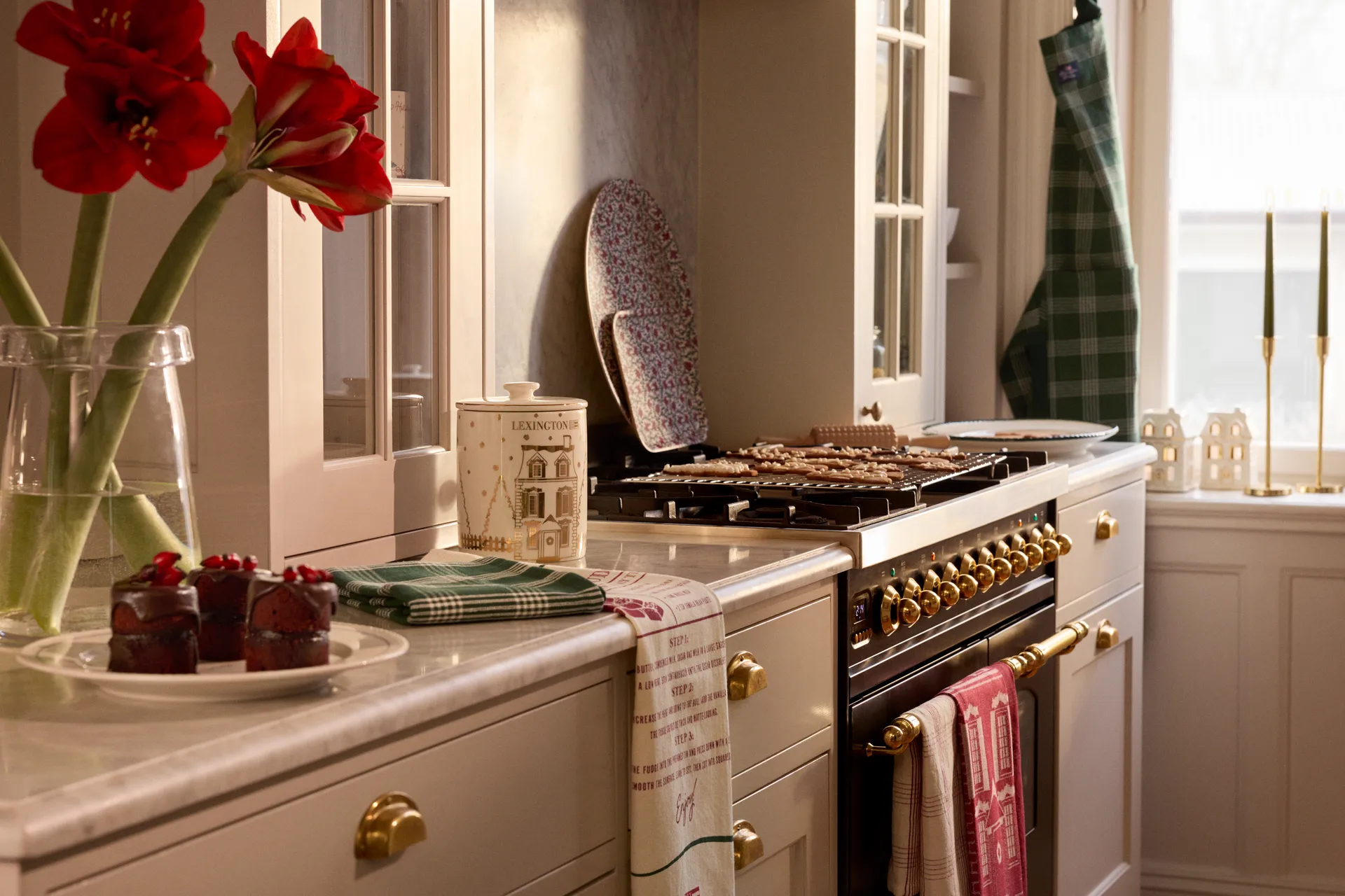 Lexington οικολογικό βαμβάκι πετσέτα κουζίνας 50x70 cm, Green-white Lexington