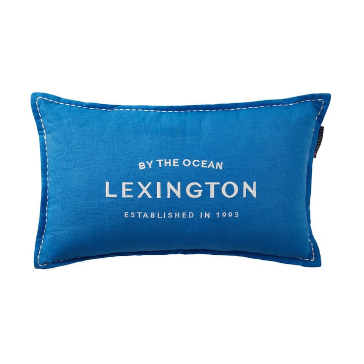 Μαξιλάρι Logo Embroidered Linen/Cotton  50x50 cm - Blue - Lexington
