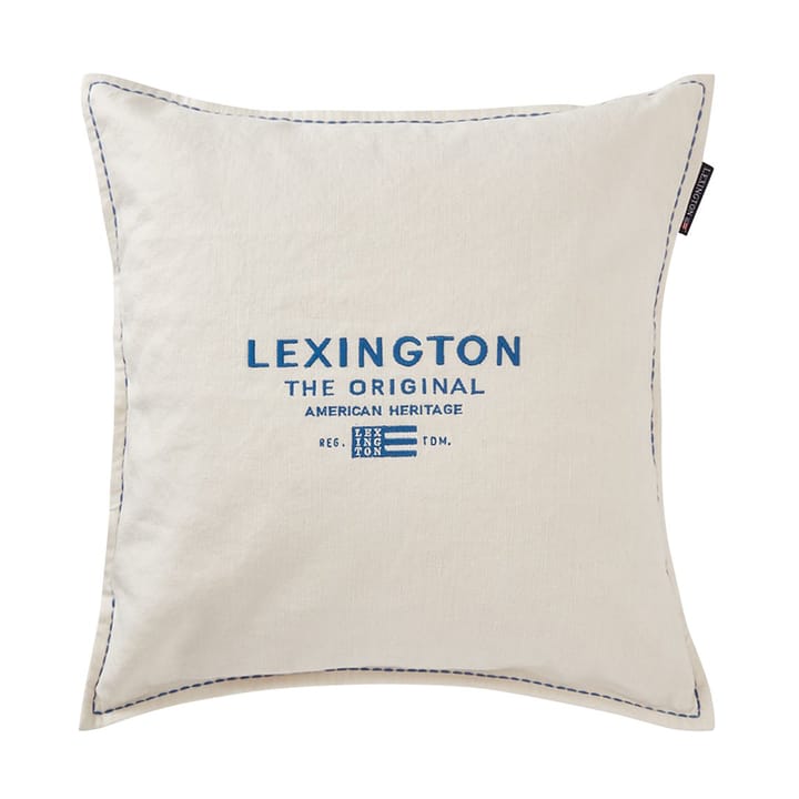 Μαξιλαροθήκη Logo Embroidered Linen/Cotton 50x50cm - White - Lexington