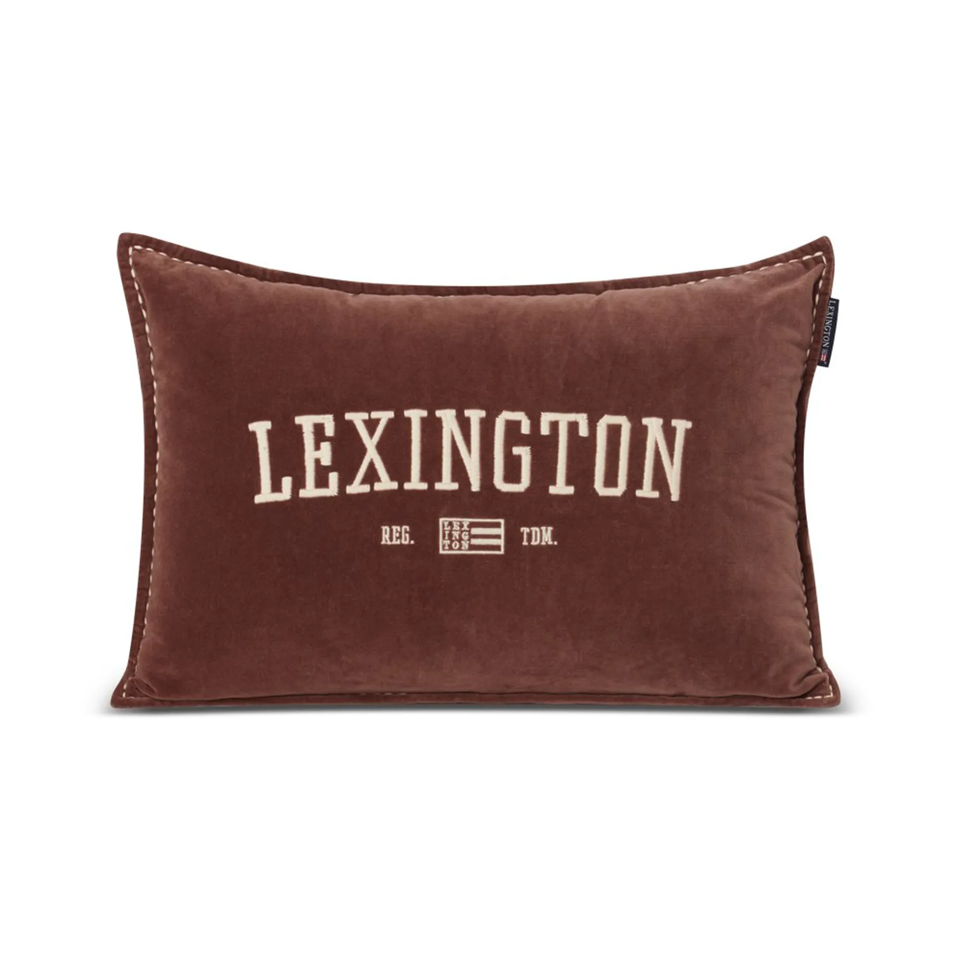 Logo Message Organic Cotton Velvet μαξιλάρι 40x60 εκ, Brown Lexington