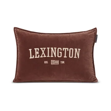 Logo Message Organic Cotton Velvet μαξιλάρι 40x60 εκ - Brown - Lexington