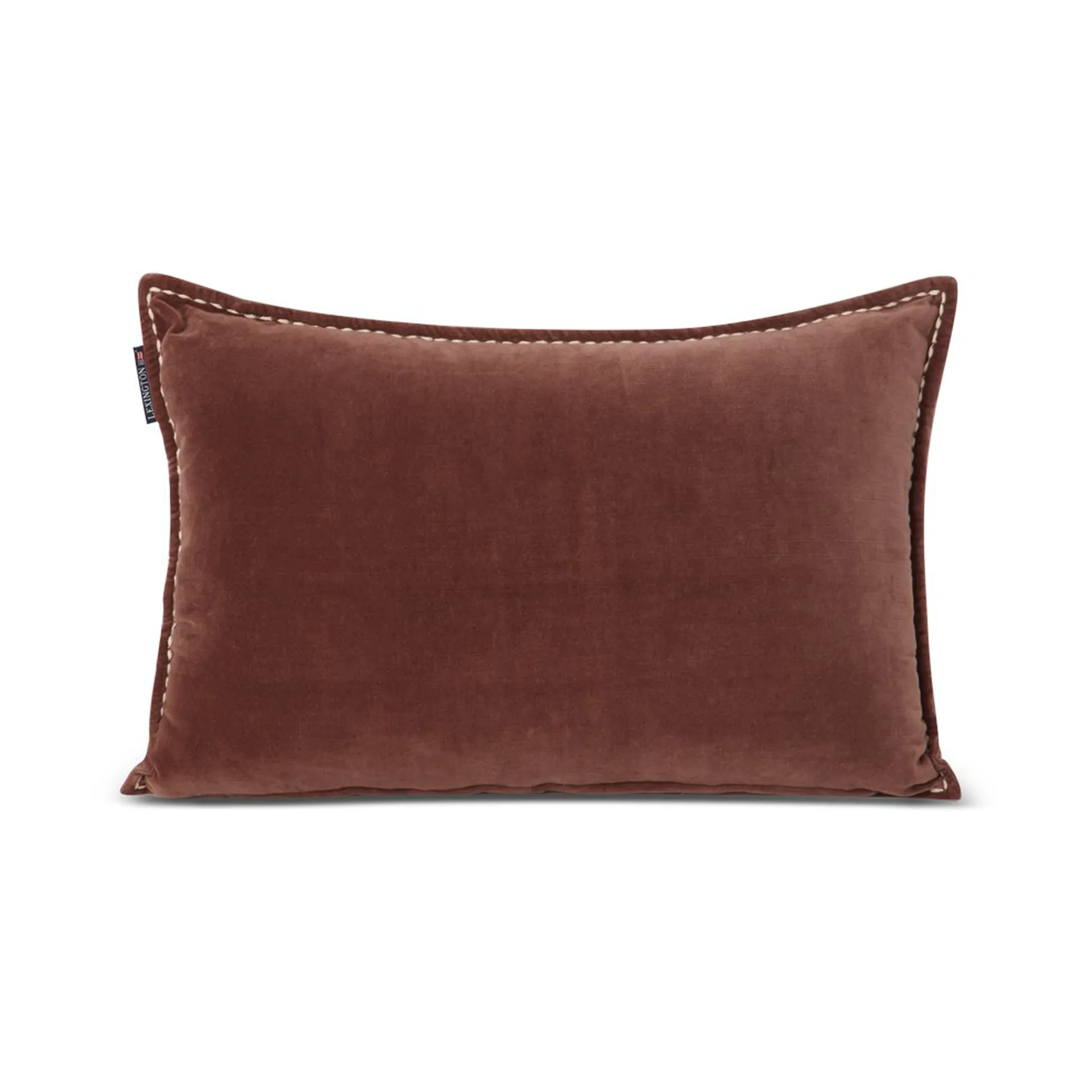 Logo Message Organic Cotton Velvet μαξιλάρι 40x60 εκ, Brown Lexington