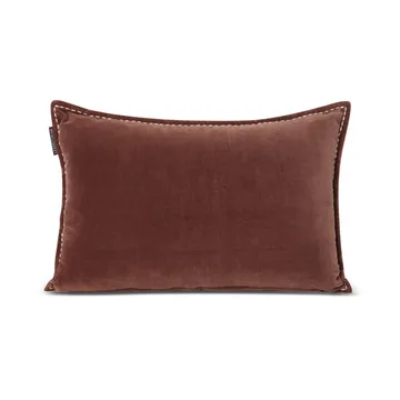 Logo Message Organic Cotton Velvet μαξιλάρι 40x60 εκ - Brown - Lexington