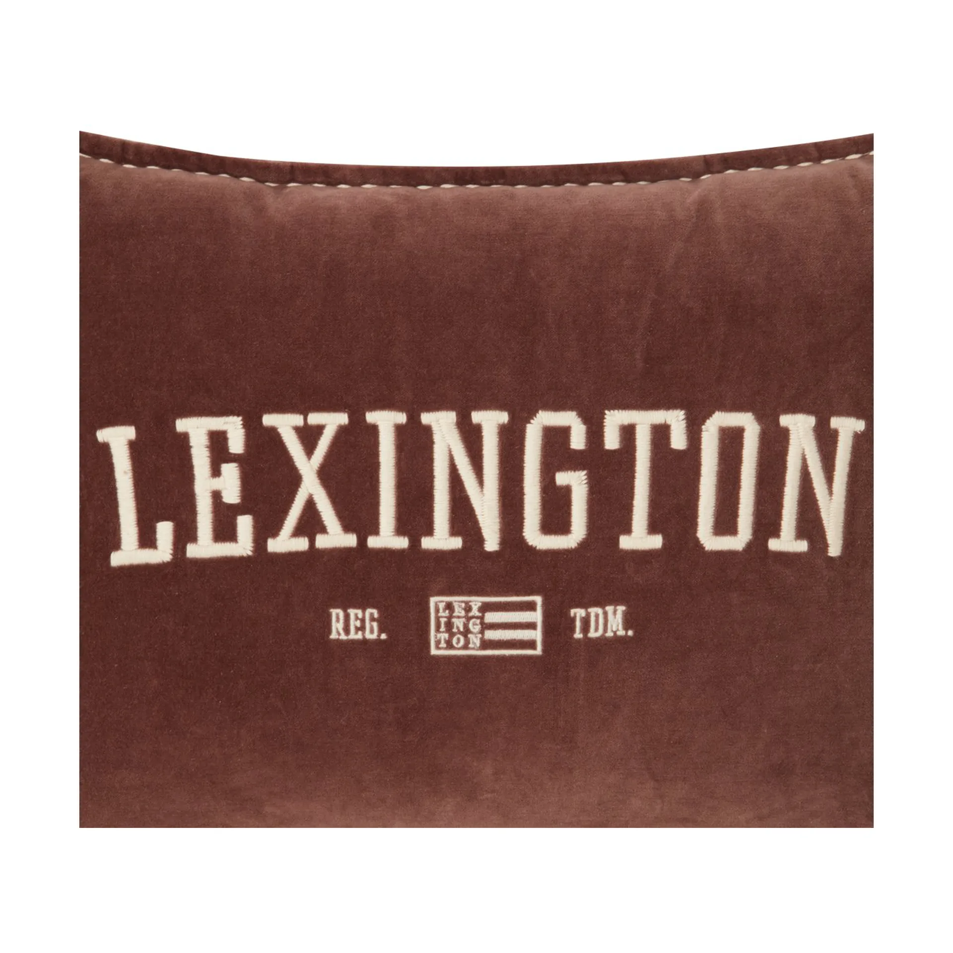 Logo Message Organic Cotton Velvet μαξιλάρι 40x60 εκ, Brown Lexington