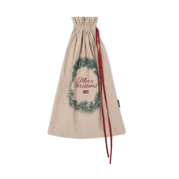 Merry Christmas Jute Cotton Christmas present sack 65x95 εκ - Φυσικό - Lexington