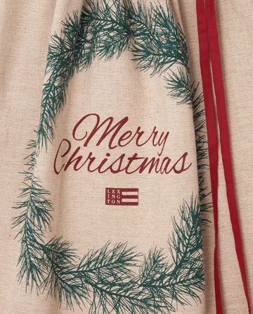 Merry Christmas Jute Cotton Christmas present sack 65x95 εκ - Φυσικό - Lexington