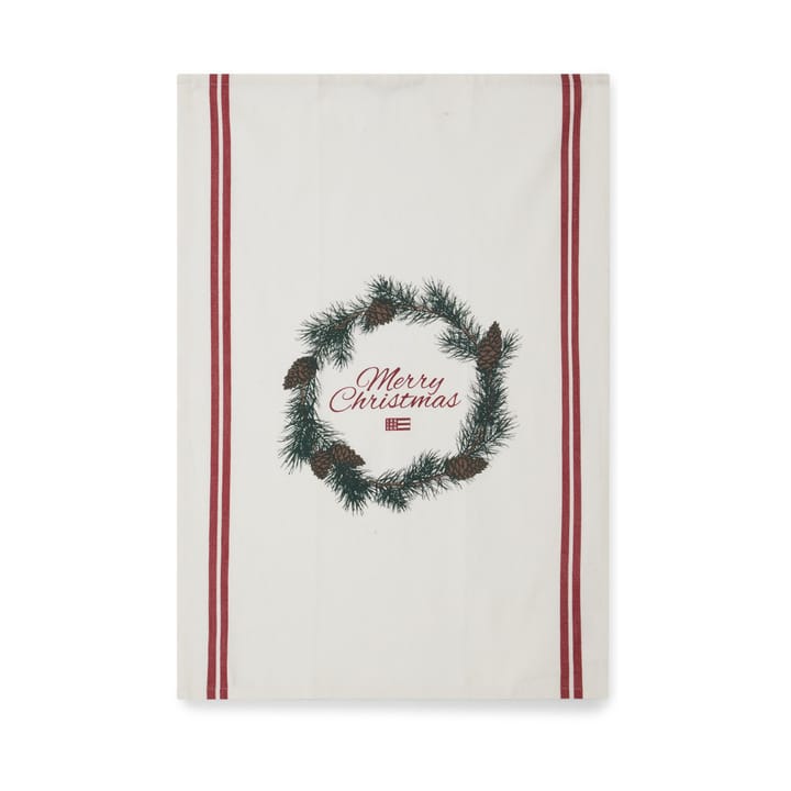 Merry Christmas Org Cotton Πετσέτα κουζίνας 50x70 εκ, Λευκό-κόκκινο-πράσινο Lexington