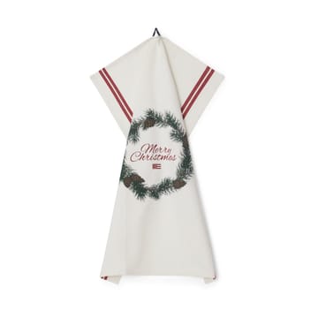 Merry Christmas Org Cotton Πετσέτα κουζίνας 50x70 εκ - Λευκό-κόκκινο-πράσινο - Lexington