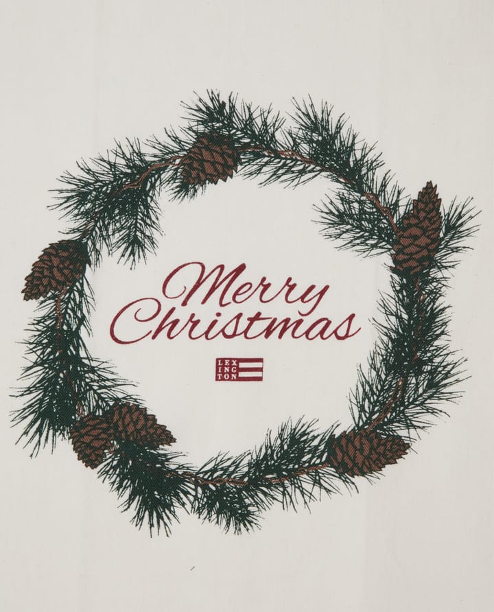 Merry Christmas Org Cotton Πετσέτα κουζίνας 50x70 εκ, Λευκό-κόκκινο-πράσινο Lexington