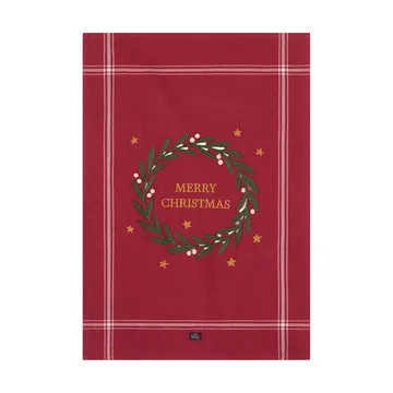Merry Christmas Org Cotton πετσέτα κουζίνας 50x70 εκ. - Κόκκινο-ανοιχτό μπεζ - Lexington