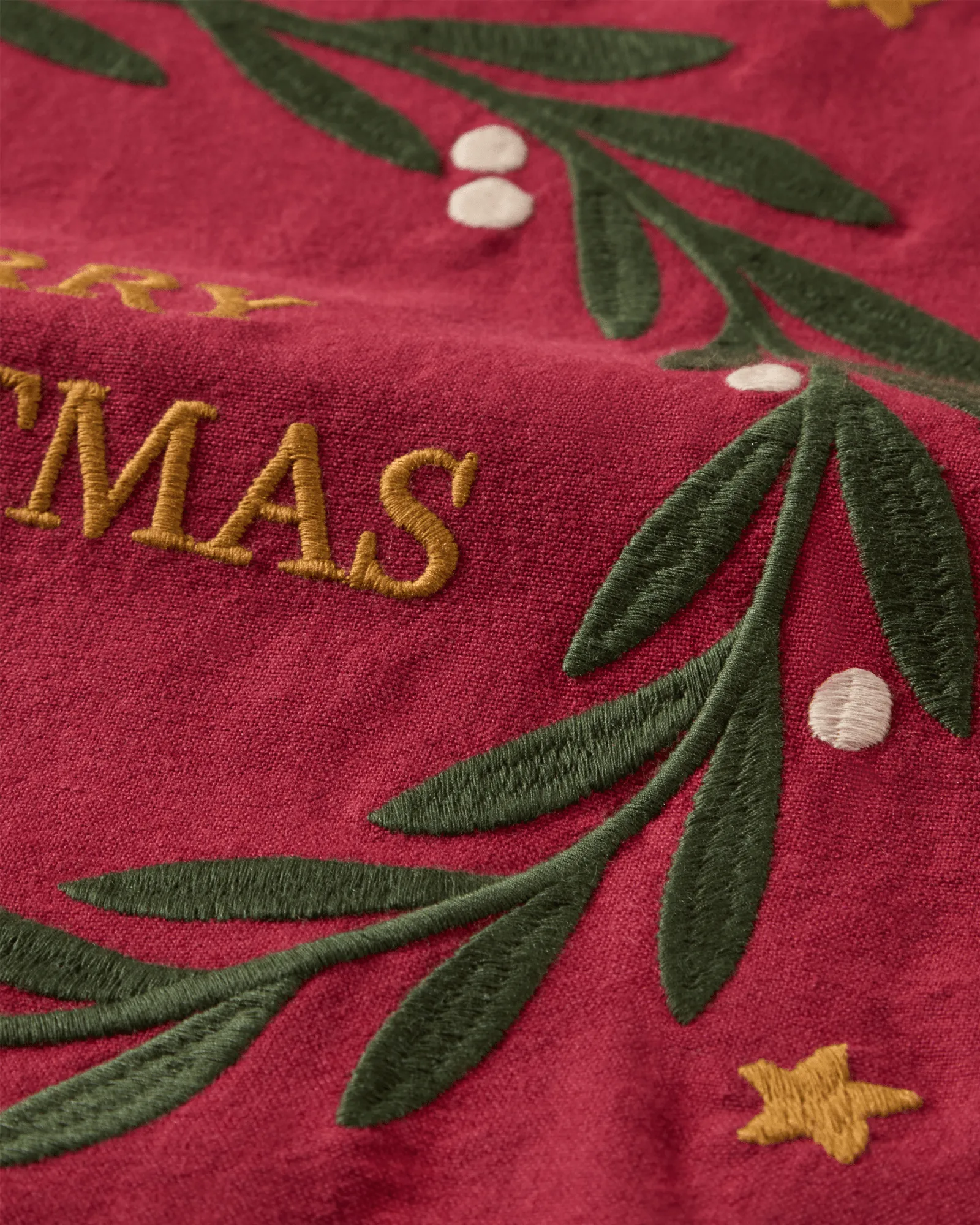 Merry Christmas Org Cotton πετσέτα κουζίνας 50x70 εκ., Κόκκινο-ανοιχτό μπεζ Lexington