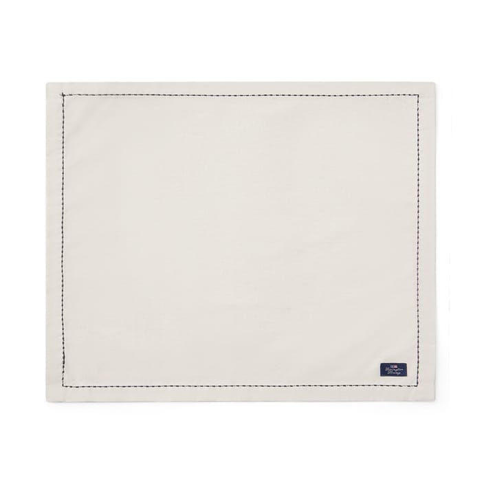Σουπλά Org Cotton Oxford stitches 40x50 cm, Beige-dark grey Lexington