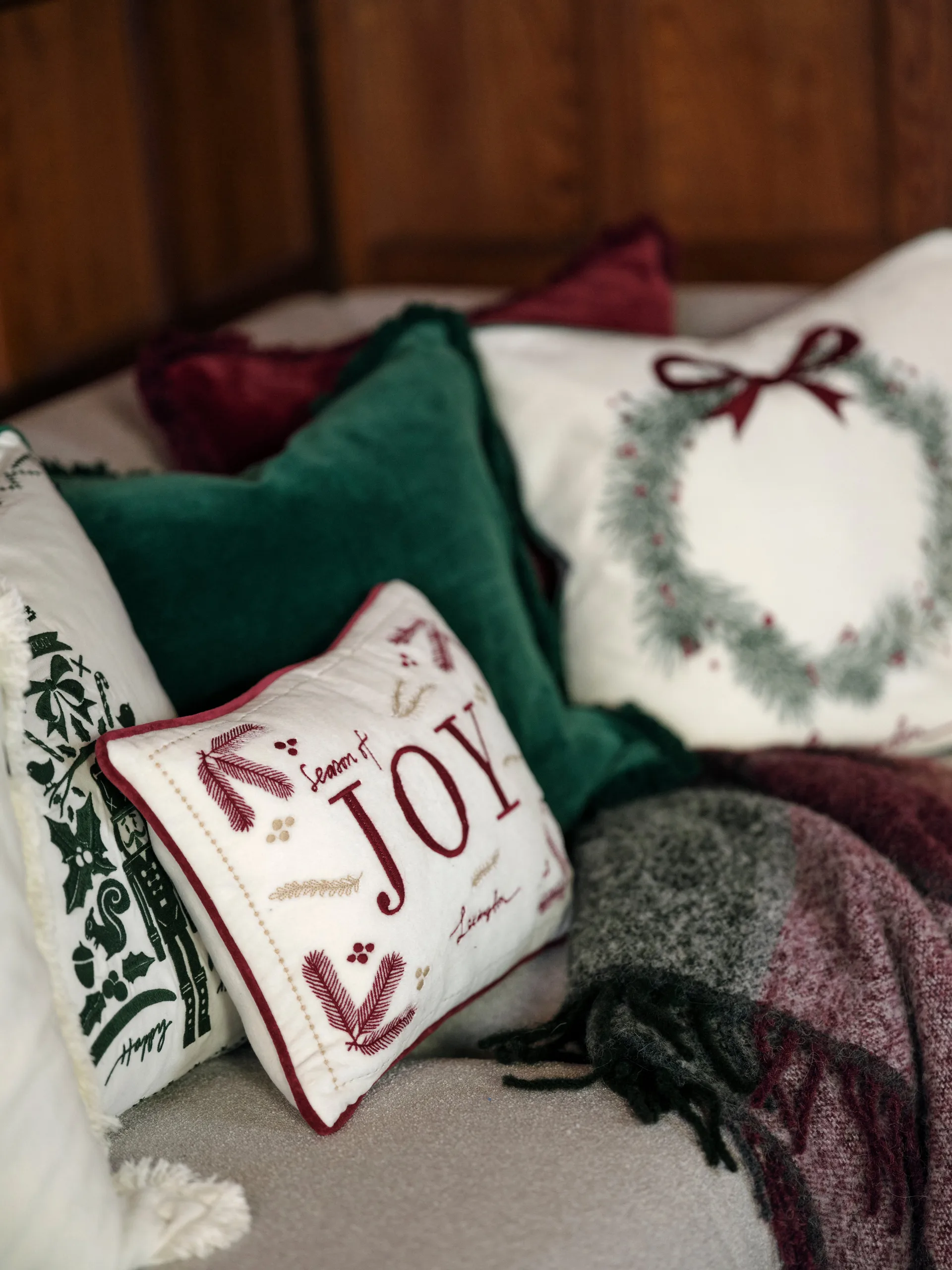 Βελούδινη μαξιλαροθήκη Organic cotton velvet fringe 50x50 εκ., Πράσινο Lexington