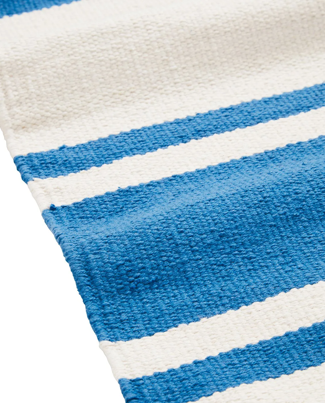 Χαλί εισόδου Organic Striped Cotton 70x130 cm, Blue-white Lexington